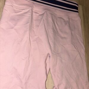 Pink shorts with Striped Waistband